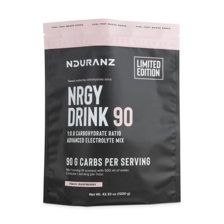 NDURANZ sportital por Barack - Málna ízű 90gr szénhidráttal - 1.200 gr
