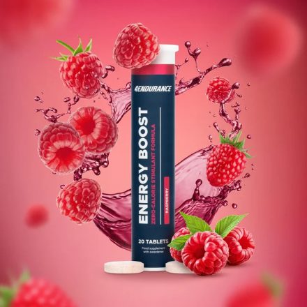 4Endurance Energy Boost pezsgőtabletta Málna ízben - 20 db tabletta 