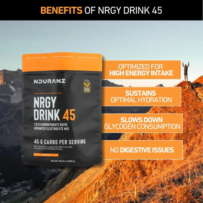 NDURANZ sportital por Narancs ízű - 1.200 gr